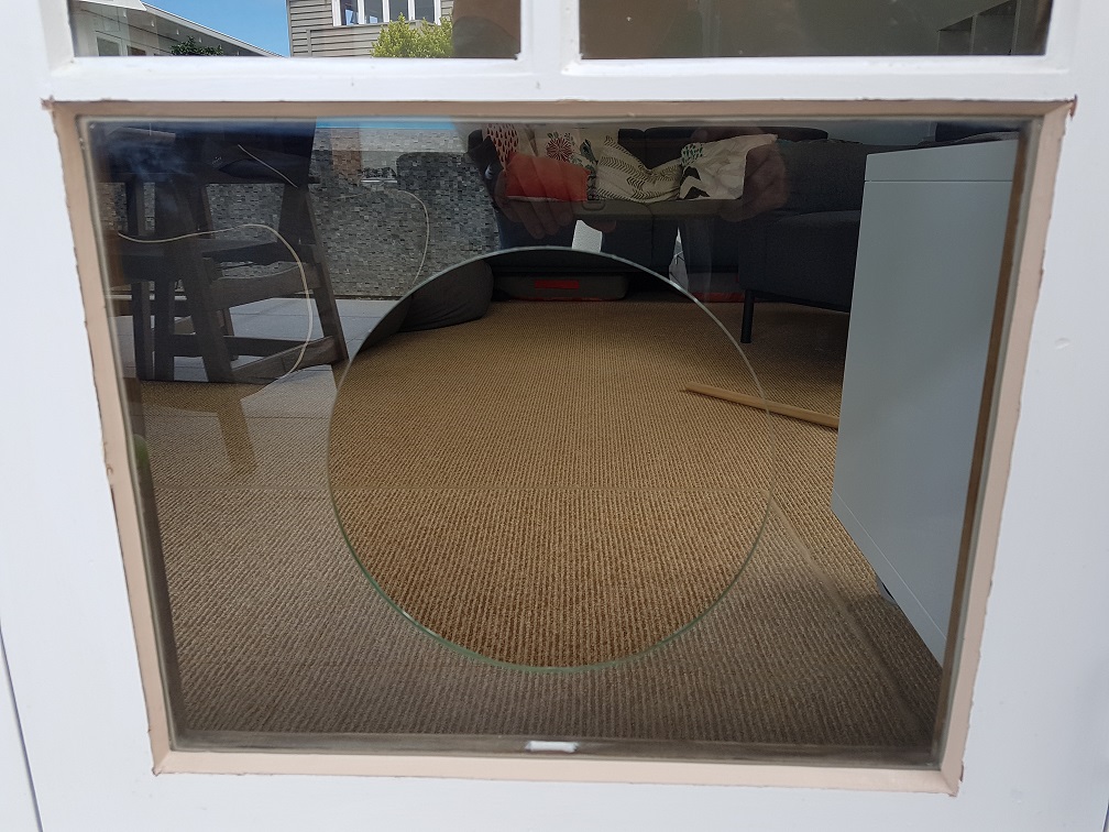 Cat door double outlet glazing